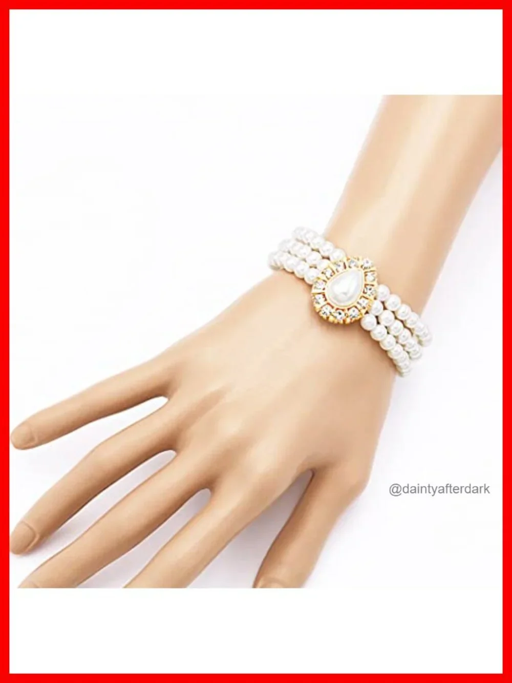 Simulated Pearl 3 Piece Choker Necklace Cuff Bracelet Clip On Earrings Bridal
